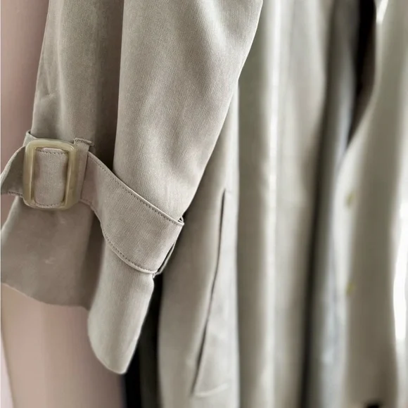 IMPECCABLE VINTAGE LONDON FOG 90s Gray-Green Coat - Picture 3 of 5